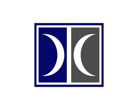 Abstract crescent cc logo 1 template Stock Illustration