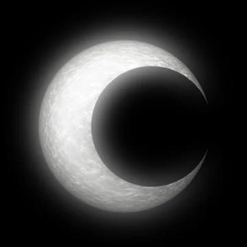 Abstract Crescent Moon 스톡 일러스트
