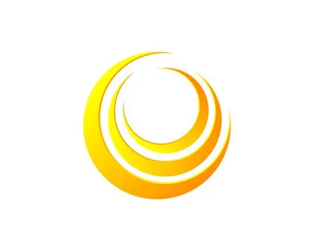 Abstract crescent symbol logo template Stock Illustration
