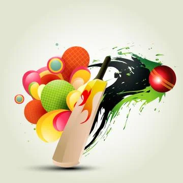 Abstract cricket background 스톡 일러스트