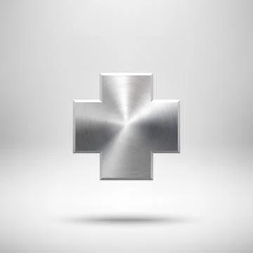 Abstract Cross Button Template Stock Illustration