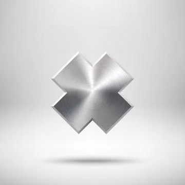 Abstract Cross Button Template Stock Illustration
