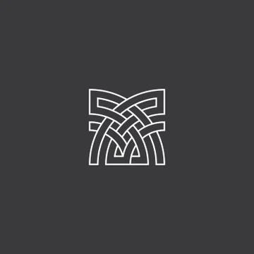 Abstract cross element for architecture or business logo. symbol template con Stock Illustration