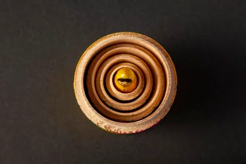 An abstract cross sectional image of a set of Russian Matrushka dolls Stock-Fotos