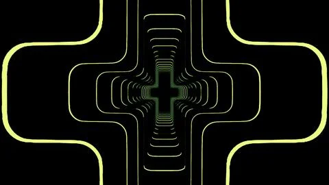 Abstract cross tunnel creating an optical illusion Illustrazione stock