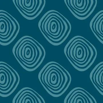 Abstract crossed arc backdrop. Hand drawn geometric circles seamless pattern. Illustrazione stock
