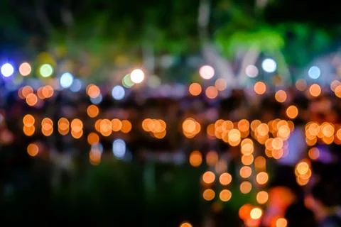 Abstract crowd and lights Foto stock