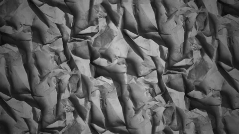 Abstract crumpled paper texture background, in monochrome grey Stock-Footage 341603534