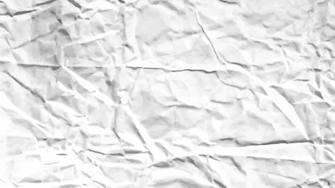 Abstract Crumpled Paper Texture Transition | Animated White Wrinkled Background Stock Footage 320001722