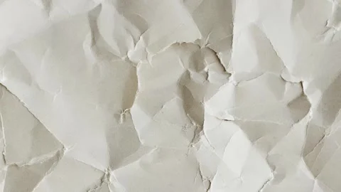 Abstract Crumpled Paper Texture Transition | Animated White Wrinkled Background Stock Footage 320001746