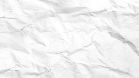 Abstract Crumpled Paper Texture Transition | Animated White Wrinkled Background Stock Footage 320001749