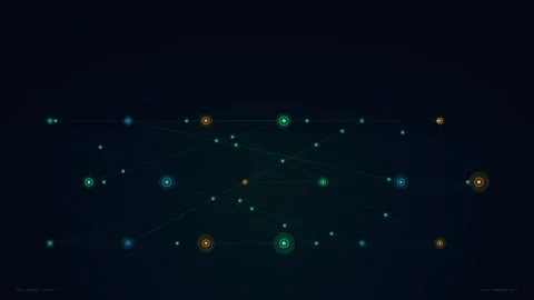 Abstract Crypto Blockchain Data Flow and Financial Network 스톡 동영상 344798579
