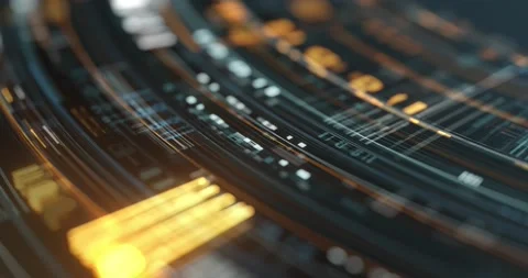 Abstract crypto data mining on blockchain technology. Stock Footage 155210595