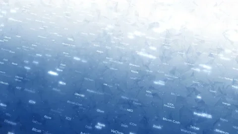 Abstract cryptocurrency word cloud names animation Stock Footage 142306632