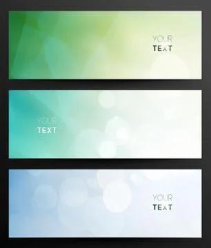 Abstract Crystal Banners Stock Illustration