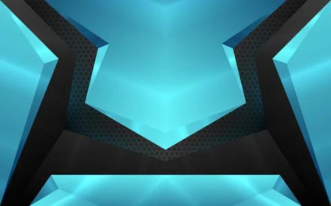 Abstract crystal blue modern technology background Stock Illustration