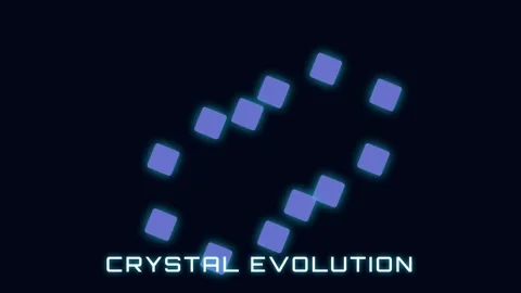 Abstract crystal evolution animation on black background Stock Footage 337656087
