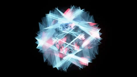 Abstract crystal figure floating in space 01. Stock Footage 163777208