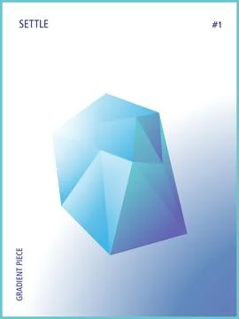Abstract Crystal Gradient Poster Artwork Vector Illustration Stock Illustration