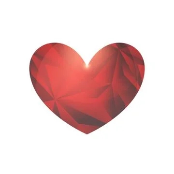 Abstract Crystal Heart Stock Illustration