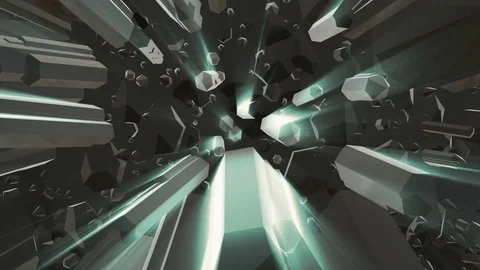 Abstract Crystal Morph Animation Stock Footage 71073165