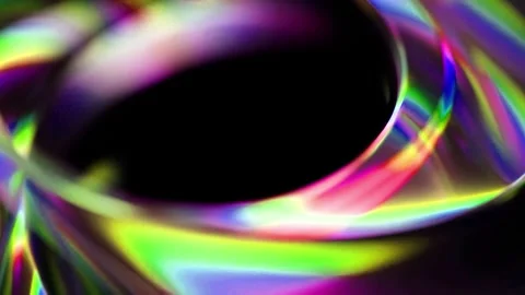 Abstract Crystal Prism Rainbow Light Leak Overlay 4K UHD Video Loop Stock Footage 344014135