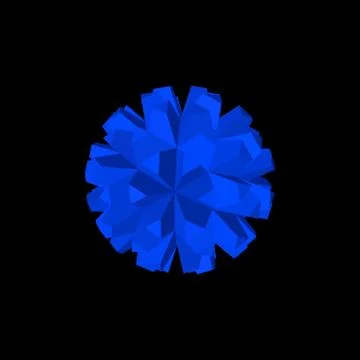 Abstract crystal sphere.Isolated on black background. Vector illustration. Stock Illustration