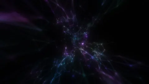 Abstract crystal structure rotates counterclockwise on a black background Stock Footage 165937124