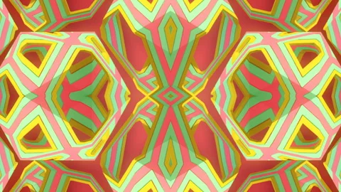 Abstract crystal structure. Trendy multicolor pattern. 3d render loop animation Stock Footage 197109492