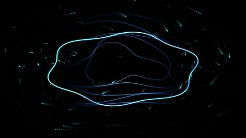 Abstract Crystalline Fluid Vortex Motion Loop Seamless Stock-Footage 348129687