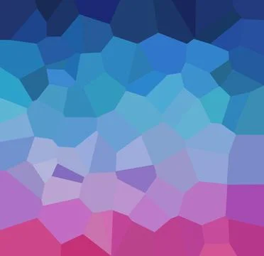 Abstract crystallization pattern gradients from deep indigo to warm coral f.. Ilustração Stock