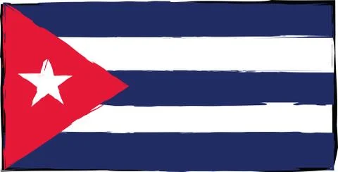 Abstract CUBA flag or banner Stock Illustration