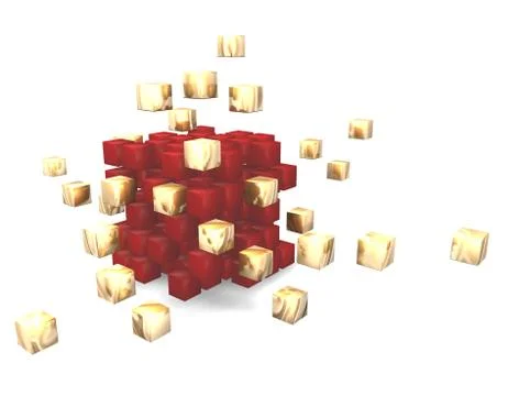 Abstract cube 3d Stock Illustration