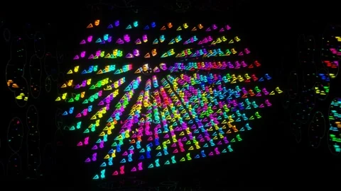 Abstract Cube of abstract Neon Shapes Stock Footage 170419012