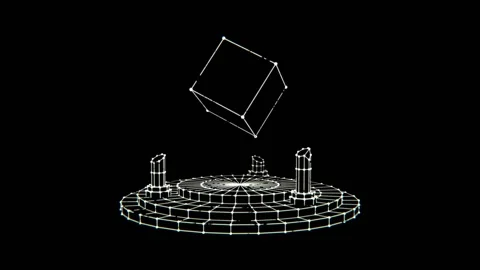 Abstract cube animation Stockbeeldmateriaal 299923181