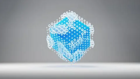 Abstract Cube Background For Data, Web, Business Illustrazione stock