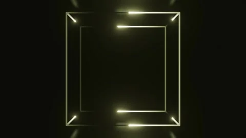 Abstract cube background on a seamless loop glowing neon lights introduction Stock Footage 242291829