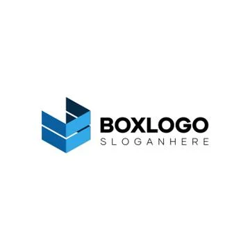Abstract cube box logo. logo with a box or cube shape abstract. Stock Illustration