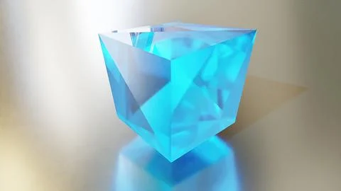 Abstract cube deformed Stock Illustration