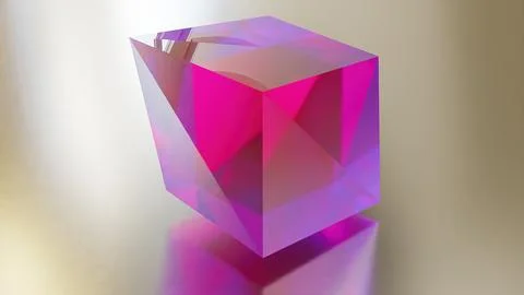 Abstract cube deformed Stock Illustration