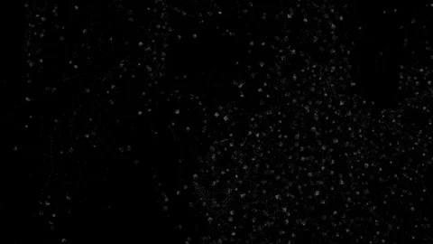 Abstract cube dust particles blowing and forming a wave on a black background Stock Footage 123423916