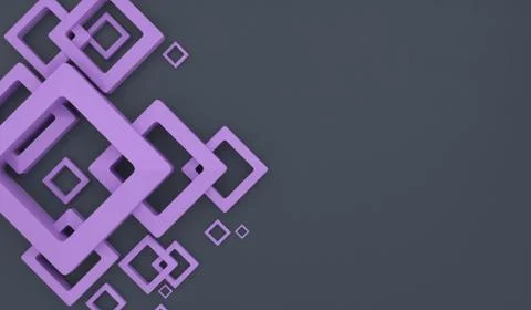 Abstract Cube Frames Top View Stock Illustration