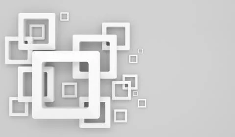 Abstract Cube Frames Top View Illustrazione stock