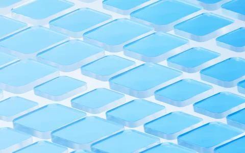 Abstract cube glass geometry background, 3d rendering. 스톡 일러스트
