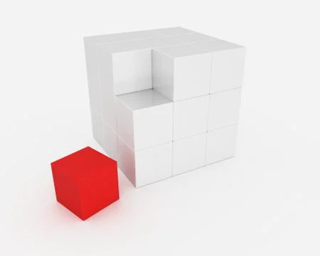 Abstract cube Stock Illustration
