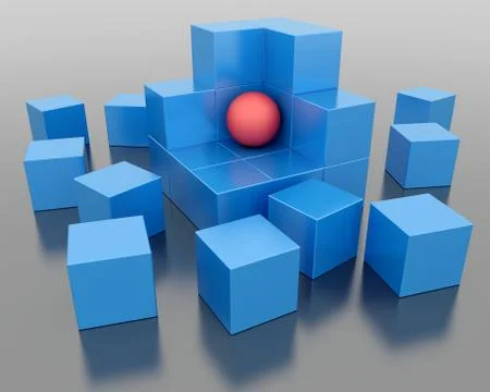 Abstract cube Stock Illustration