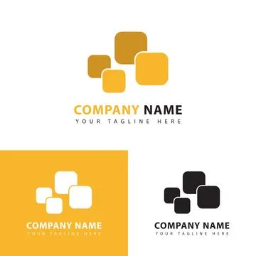 Abstract cube logo design template. Stock Illustration