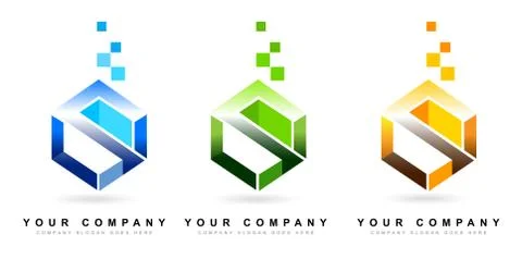 Abstract Cube Logo Stock Illustration