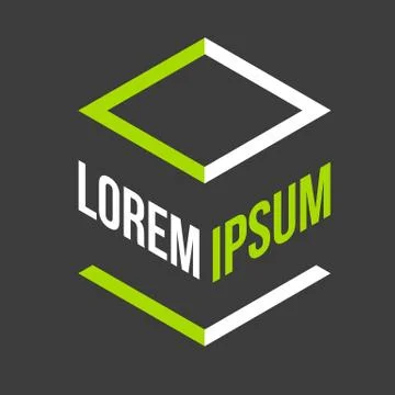 Abstract cube logo Stock Illustration