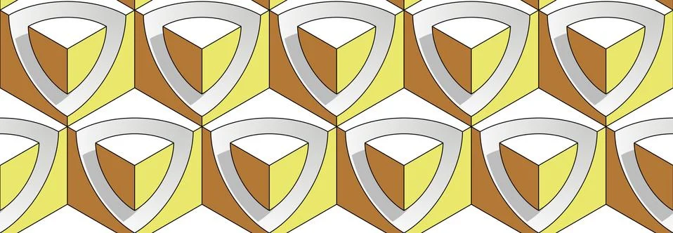 Abstract Cube Panoramic Background. 3D Pattern For Design. Stock Illustration